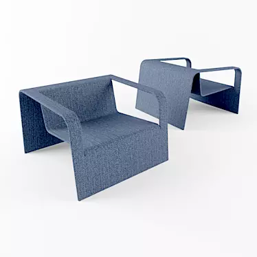 Elegant Composite Arm Chair 3D model image 1 