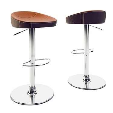 Espresso Tan Slugger Bar Stool 3D model image 1 