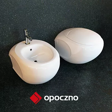 Opoczno Bilbao Toilet and Bidet Set 3D model image 1 