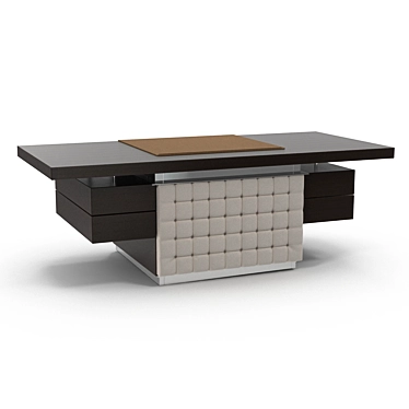 Ultimate Leather Panel Table 3D model image 1 