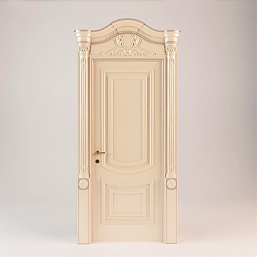 Elegant Wooden Doors for Luigi XVI Style 3D model image 1 