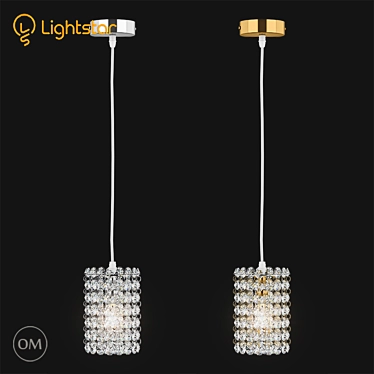 Cristallo Lightstar: Captivating Gold or Chrome 3D model image 1 