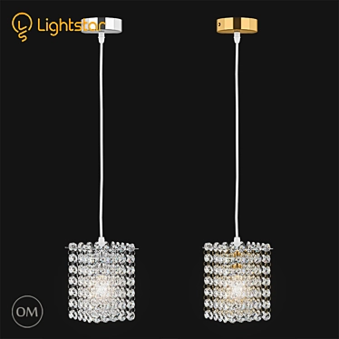 Cristallo Lightstar Chandelier - Gold & Chrome 3D model image 1 