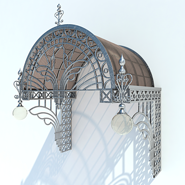 Forged Round Door Visor 3D model image 1 