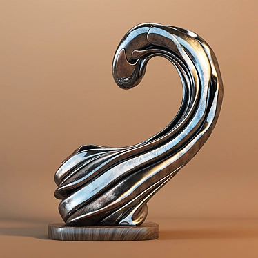 Modern Metal Curl 3D model image 1 