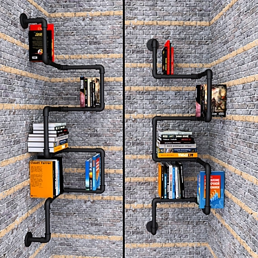 Modern Loft Book Collection & Shelf 3D model image 1 