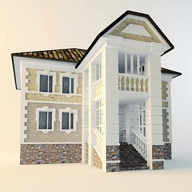 Elegant Countryside Retreat 3D model image 1 