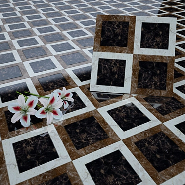 Elegant Stone Tile 3D model image 1 