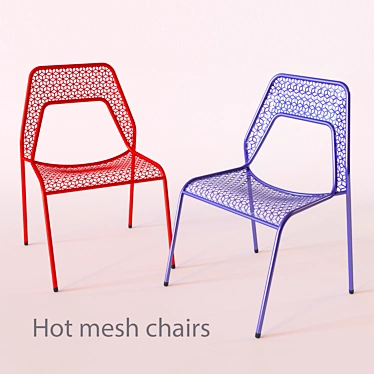 Parametric Mesh Chairs: Stylish and Versatile Seating Solution. 3D model image 1 
