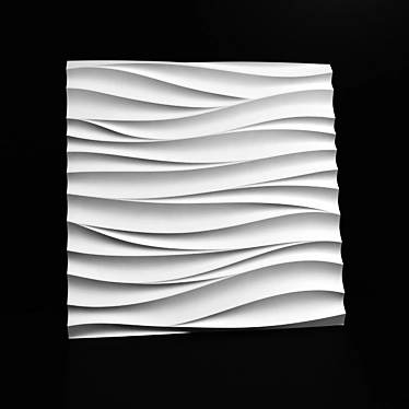 Sculptural 3D Gypsum Panel 3D model image 1 