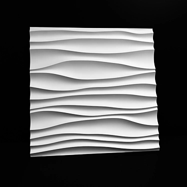 Sculpted Seamless 3D Wall Panel 3D model image 1 