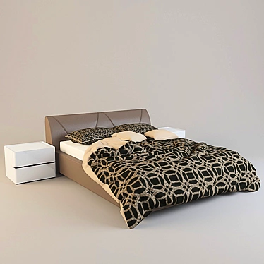 Sleek SMA Strip Bed 3D model image 1 