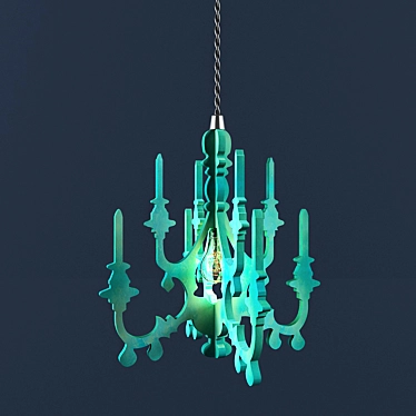 Icy Elegance Chandelier 3D model image 1 