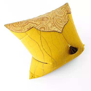 Versatile Textured Decorative Cushion 3D model image 1 