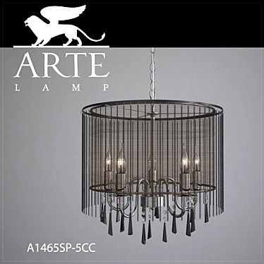 Elegant Crystal Chandelier: ARTE LAMP 3D model image 1 