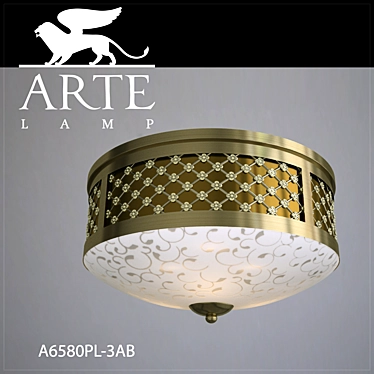 Elegant Bronze Ceiling Light 3D model image 1 
