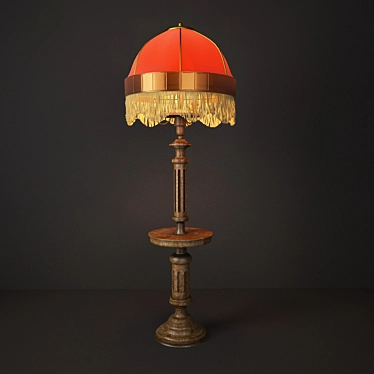 Title: Oak Prado: Retro Floor Lamp 3D model image 1 