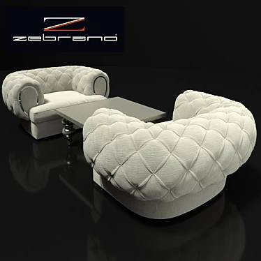 ZebranoCasa Chairs & Tables - Contemporary Elegance 3D model image 1 