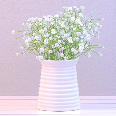 Delicate Baby's Breath Bouquet 3D model image 1 