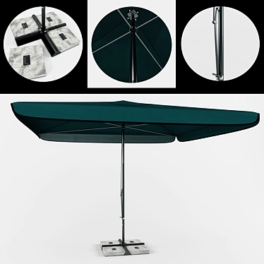 Mechanistic Street Umbrella 3D model image 1 