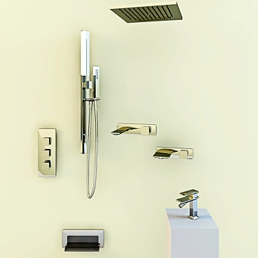 GESSI ISpa: Sleek Mixers for Luxury Bathrooms 3D model image 1 