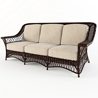 Lofty Wicker Sofa 3D model image 1 