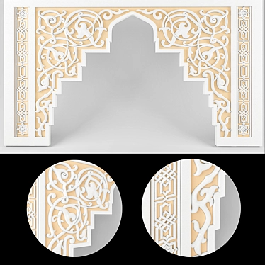 Exquisite Moorish Cornice Molding 3D model image 1 