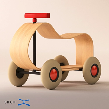 Sibis Max Wooden Baby Car 3D model image 1 