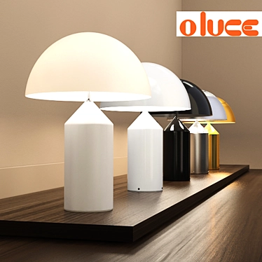 OLUCE Atollo Table Lamp: Timeless Elegance in Multiple Colors 3D model image 1 