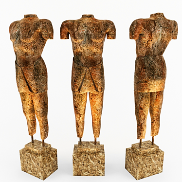 Antique Egyptian Statuette 3D model image 1 
