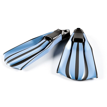 Sleek Diving Flippers 3D model image 1 