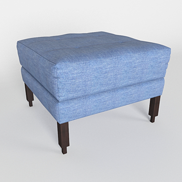Cozy Square Ottoman for Ultimate Comfort! 3D model image 1 