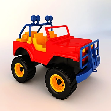Plastic Toy Car 3D model image 1 