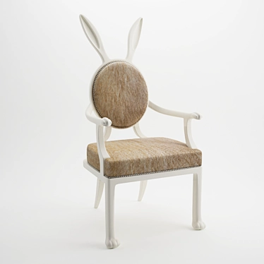  Fluffy Bunny Chair: Cozy and Cute Seating Solution 3D model image 1 