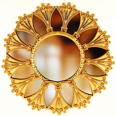 Reflective Beauty: Elegant Wall Mirror 3D model image 1 