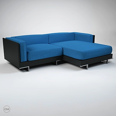 Sleek Huop Chaise Lounge 3D model image 1 