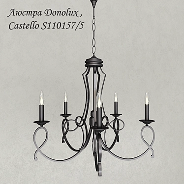 Elegant Castello Chandelier - 5 Light 3D model image 1 