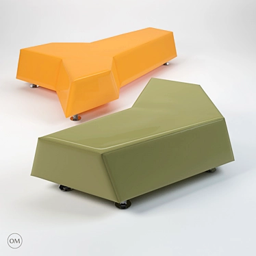 Modern Edge Seat 3D model image 1 