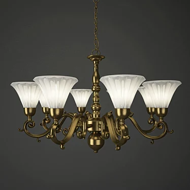 Lancaster Chandelier: Elegant Illumination 3D model image 1 