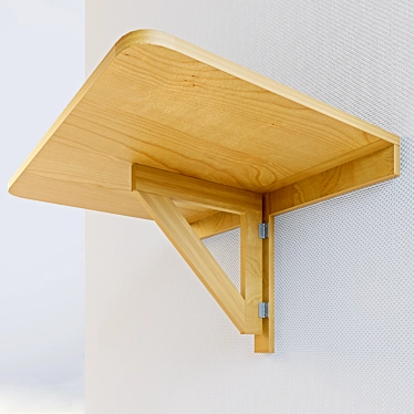 Compact Folding Wall-mounted Table 3D model image 1 