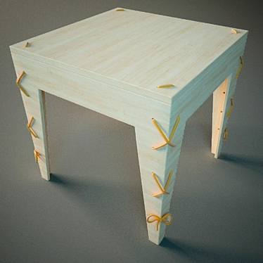 Lace-Up Stool: 480x480x450 Size 3D model image 1 