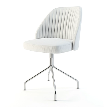 Elegant Conti White Dining Chair 3D model image 1 