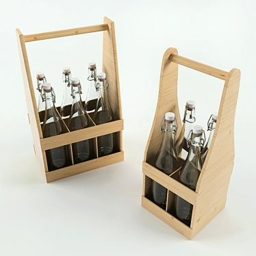 Title: Sleek Storage Solution: Bottle & Box 3D model image 1 