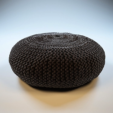 Cozy Knitted Pouf 3D model image 1 