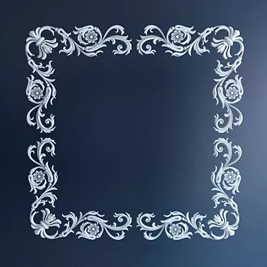 Elegant Square Ornament 3D model image 1 