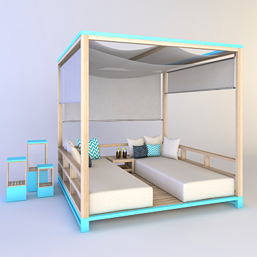 Serenity Canopy Bed 3D model image 1 