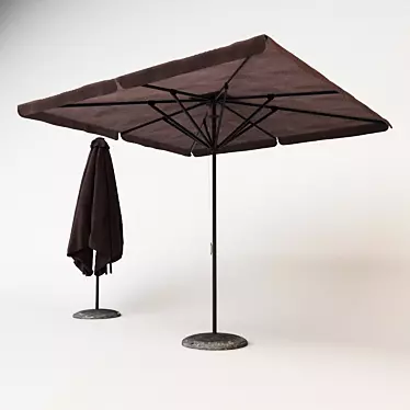 GIDUS MADI T: Aluminum Patio Umbrella 3D model image 1 