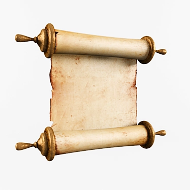 Animated Ancient Scroll 3D model image 1 