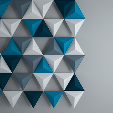 3D Trainglates Wall: Modern Geometric Accent 3D model image 1 