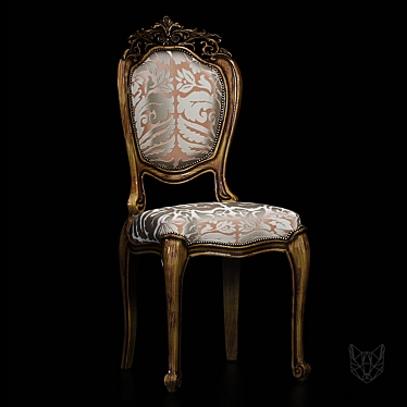 Elegant Baroque Chair: Classic Design, UV Mapped 3D model image 1 